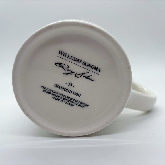 Williams Sonoma Set of 2 Rory Dobner Diamond Dog Dachshund Collectable Mugs - Picture 6 of 14